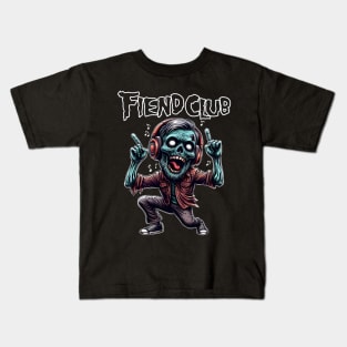 Fiend Club Dancing Zombie with Headphone Kids T-Shirt